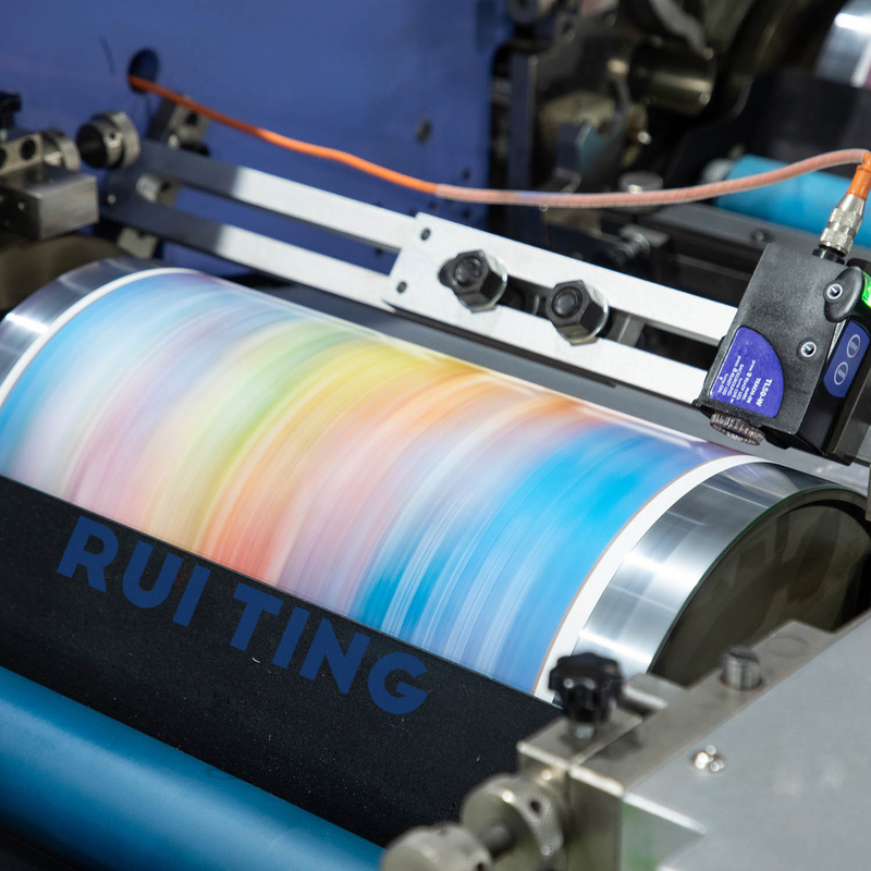 फ्लेक्सो लेबल प्रिंटिंग मशीन उच्च स्थायित्व 150m/min दक्षता के लिए प्रिंटिंग गति