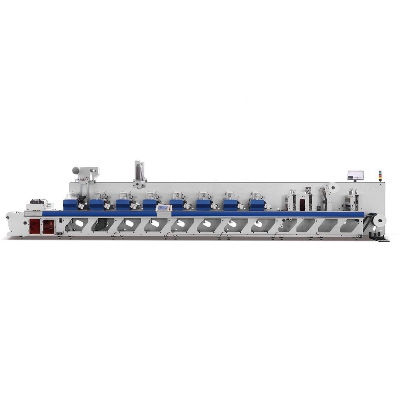 फ्लेक्सो लेबल प्रिंटिंग मशीन उच्च स्थायित्व 150m/min दक्षता के लिए प्रिंटिंग गति